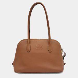 Miu Miu Brown Leather Shoulder Bag