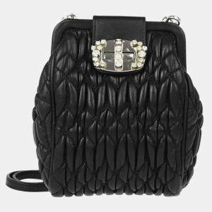 Miu Miu Black Leather Shoulder Bag