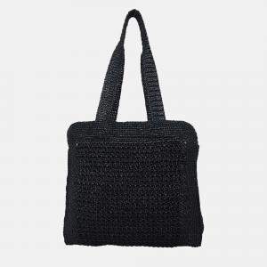 Pre Owned Miu Miu Crochet Raffia Tote Bag