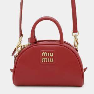مملوكة مسبقًا Miu Miu Miu Handbag Mini Boston Leather