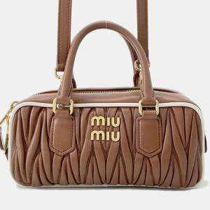 مملوكة مسبقًا Miu Miu Miu Arcadi Regular Leather Handbag