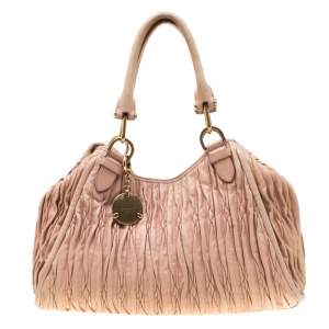 Bally Beige Matelasse Leather Shoulder Bag
