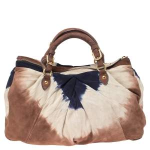 Miu Miu Multicolor Suede Camoscio Tie Dye Tote