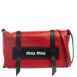 Miu Miu Red Leather Grace Shoulder Bag