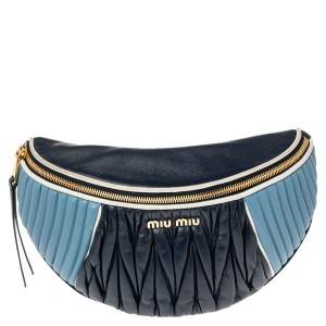 Miu Miu Tri Color Matelass�é Leather Rider Belt Bag