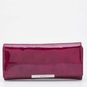 Miu Miu Purple Patent Leather Continental Wallet