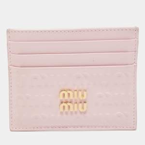 Miu Miu Pink Leather Card Holder