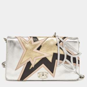 Miu Miu Tricolor Leather Star Motif Diagonal Shoulder Bag