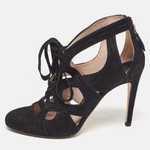 Miu Miu Black Suede Cut Out Pumps Size 37