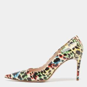 Miu Miu Multicolor Patent Leather Pointed Toe Pumps Size 40