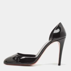 Miu Miu Black Patent Leather D'orsay Pumps Size 38