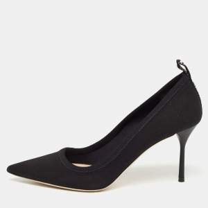 Miu Miu Black Neoprene Pointed Toe Pumps Size 38