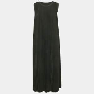 MM6 Maison Martin Margiela Black Plisse Midi Dress M