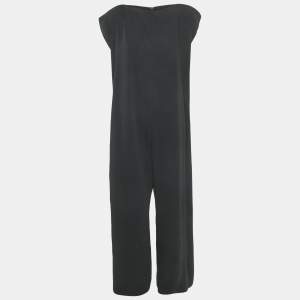 MM6 Maison Margiela Black Chiffon Wired Neck Detail Jumpsuit M