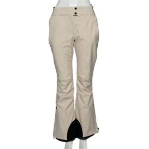 Moncler Cream Synthetic Padded Flared Ski Pants M
