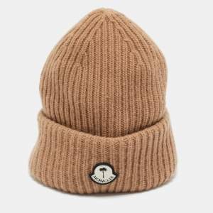 Moncler 8 Palm Angels Light Brown Wool Beanie 