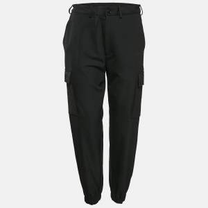 Moncler Black Gabardine Cargo Pants M