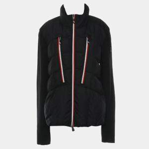 Moncler Black Wool Maglione Tricot Knitted Cardigan sz XL