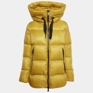 Pre Owned Moncler Blue Nylon Hooded Down Jacket M