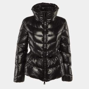 Pre Owned Moncler Black Nylon Down Miriel Puffer Jacket S