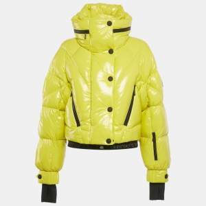 Pre Owned Moncler Grenoble Yellow Nylon Down Ski Jacket M