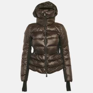 Pre Owned Moncler Brown Synthetic Salla Down Jacket M