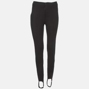 Pre Owned Moncler Black Nylon Hem Pants XS