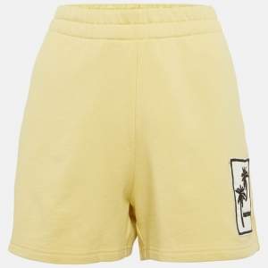 Pre Owned Moncler Yellow Cotton Palm Applique M