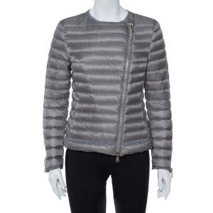 Moncler Grey Down Quilted Amey Jacket M