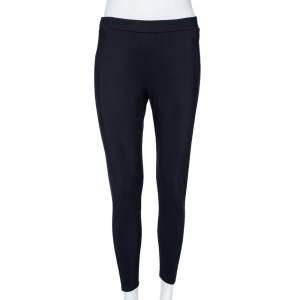 Moncler Navy Blue Logo Printed Knit Pantalone Leggings M