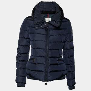 Moncler Navy Blue Down Synthetic Puffer Zip Front Jacket M
