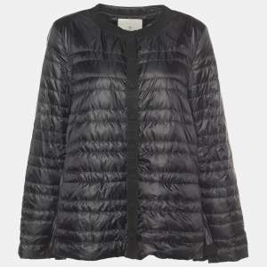 Moncler Black Synthetic Quilted Hideyo Jacket L