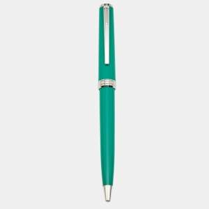 Montblanc Green Resin Silver Tone Ballpoint Pen