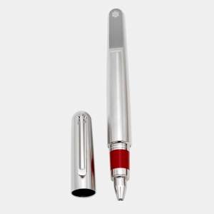Pre Owned Montblanc RED Signature Brushed Silver Tone Rollerball Pen