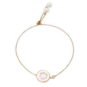 Montblanc Signet Mother of Pearl Diamond 18K Rose Gold Bracelet