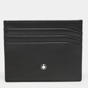 مملوكة مسبقًا Montblanc Meisterstuck Black Leather Card Holder