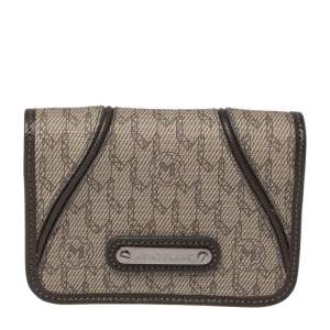 Montblanc Brown Signature Coated Canvas Business Card Holder