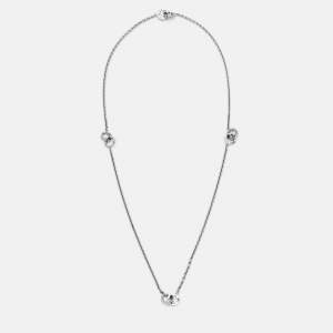 Montblanc Star Signet Sterling SIlver Station Extendable Necklace with 4 Separate Star Chains