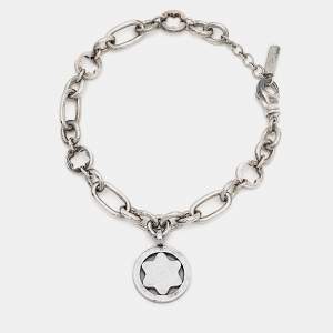 Montblanc Star Signet Mother of Pearl Charm Sterling Silver Bracelet
