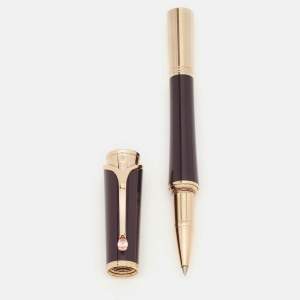 Montblanc Mother of Pearl Princess Grace de Monaco Resin Rose Gold Tone Pink Topaz Rollerball Pen