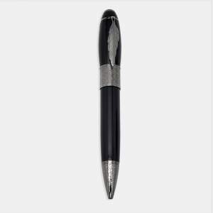 Pre Owned Montblanc Daniel Defoe Writer Series Limited Edition Resin Gunmetal Tone Ballpoint Pen