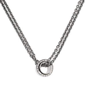 Pre Owned Montblanc Profile Collection Silver Wish Pendant Necklace