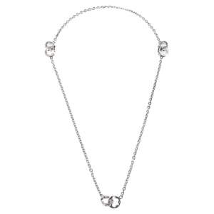 Montblanc Star Signet Silver Station Necklace 