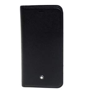Montblanc Black Leather Sartorial iPhone XS Flip Case
