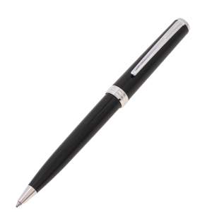 Pre Owned Montblanc Pix Black Resin Platinum Coated Detail Ballpoint Pen