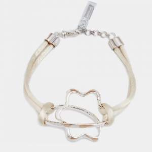 Montblanc Star Signature Silver White Cord Bracelet