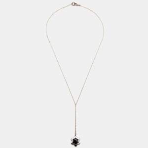 Pre Owned Montblanc Star Onyx Sterling Silver Necklace
