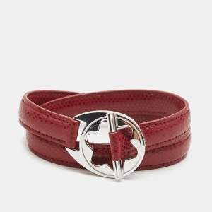 Montblanc Hold Me Tight Leather Sterling Silver Bracelet