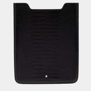  Montblanc Brown Croc Embossed Leather Meisterstuck Tablet Case 