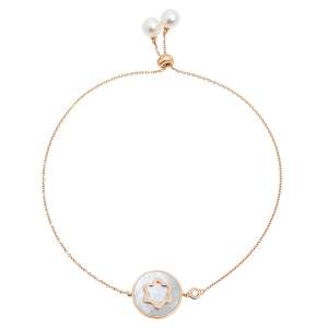 Montblanc Signet Mother of Pearl Diamond 18K Rose Gold Bracelet